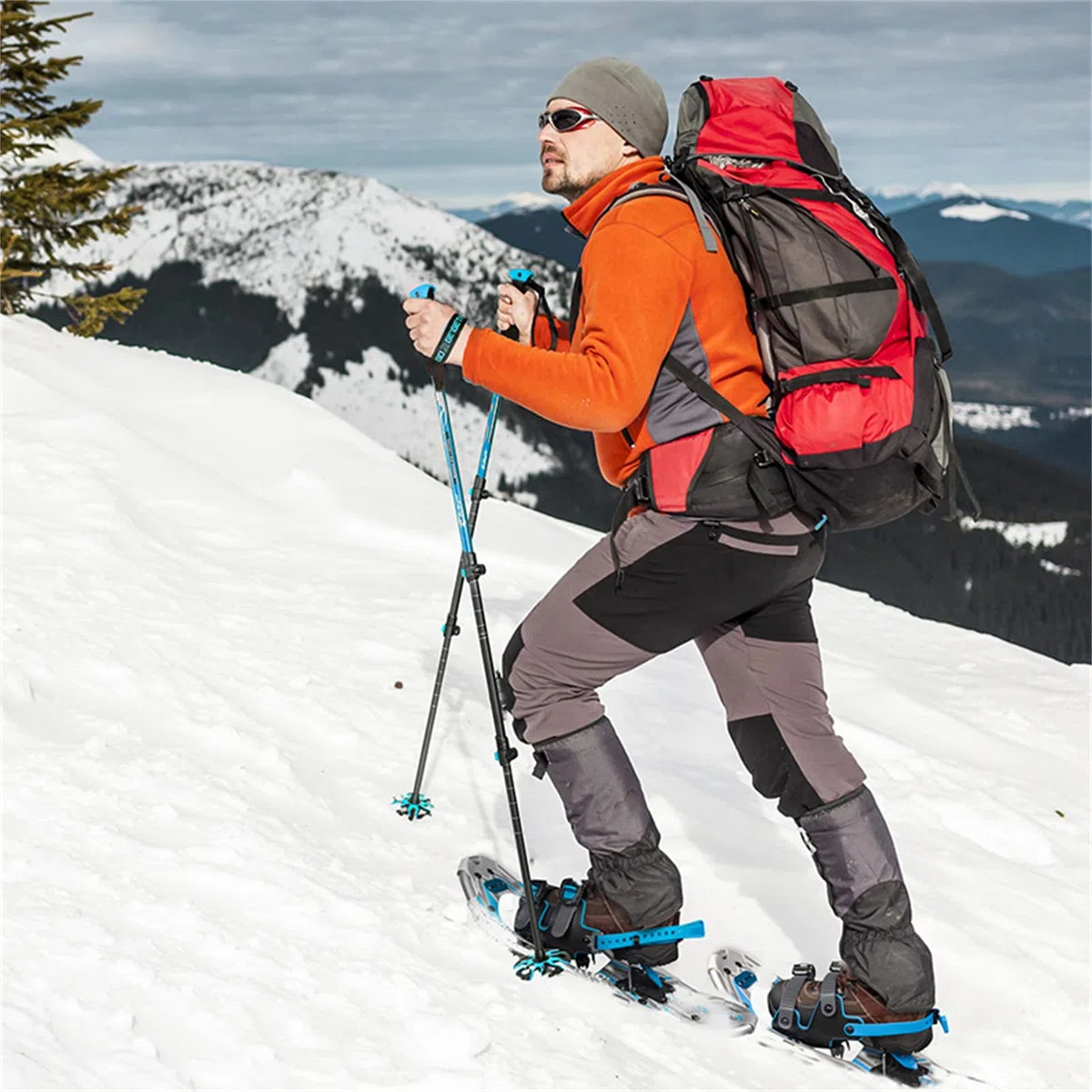 Raquettes À Neige 25/30 Pouces pour Hommes Et Femmes,Raquettes À Neige Tout Terrain en Alliage D'aluminium,avec Reliure Entièrement Réglable Et Sac De Transport,30 inch