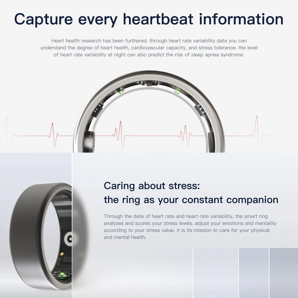Bracelet connecté avec moniteur de fréquence cardiaque, suivi du sommeil, calcul des calories, étanchéité IPX8 pour homme et femme