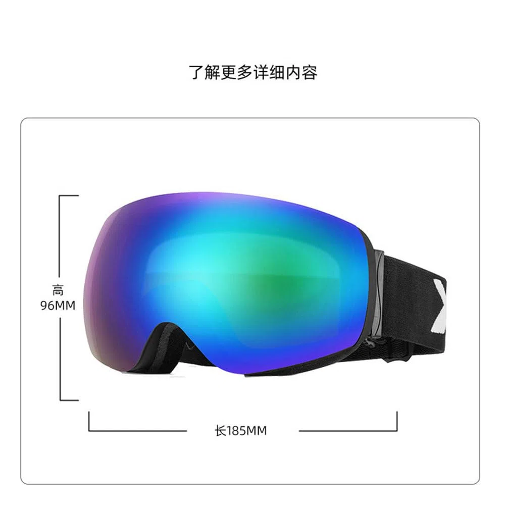 Lunettes de ski magnétiques pour homme et femme - Double couche - Anti-buée - Changement rapide - Équipement de sport en plein air
