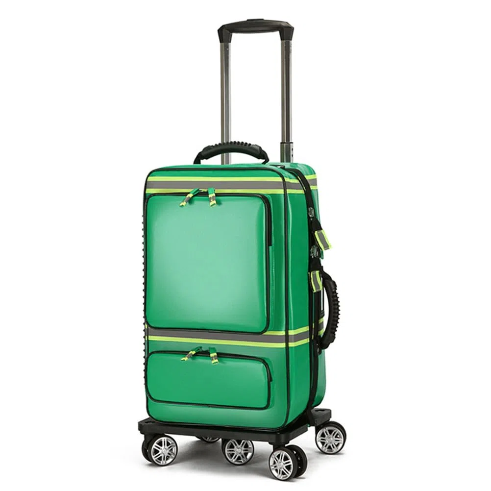 Kit de premiers secours, trousse médicale à rouleau vide, trousse de premiers secours de grande capacité avec compartiments, convient pour les infirmières à domicile