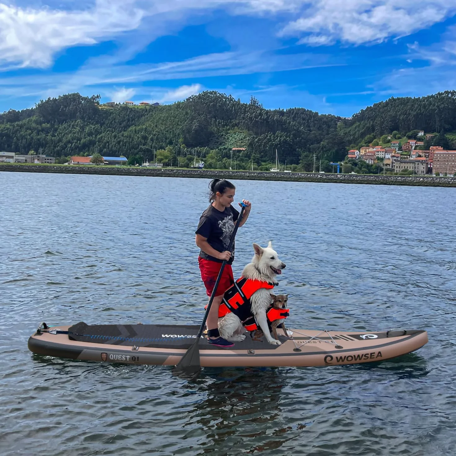 WOWSEA Quest Q1 Planche de Stand up Paddle Gonflable, Durable et Stable, pour la Chasse et la pêche, avec Accessoires iSUP, idéale pour Les Loisirs Aquatiques et l'enseignement.
