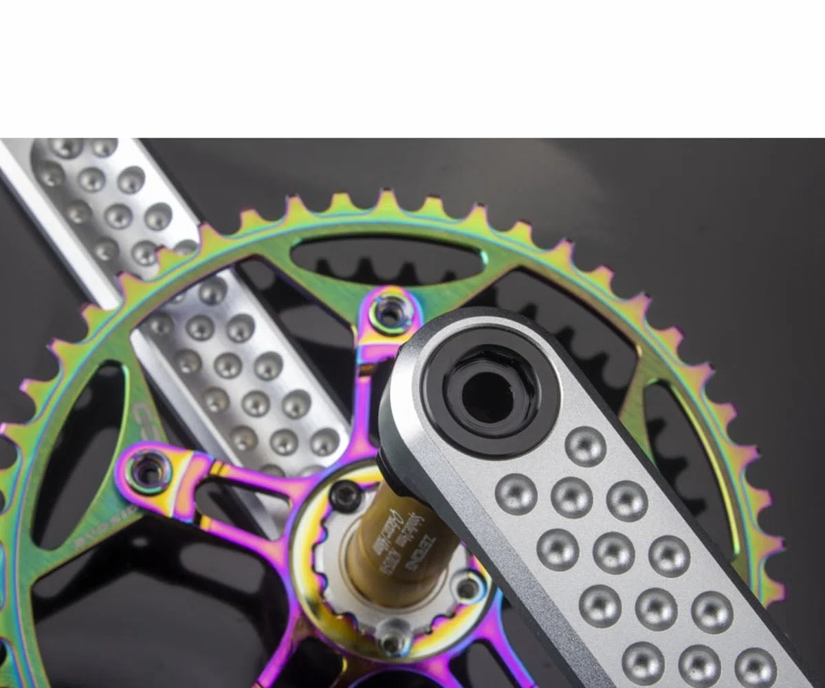 Pédalier intégré Creux pour vélo de Route, 165 à 175 mm, entraxe 130 BCD, Plateau Unique 48/52 Dents, Alliage, pour 8 ou 12 Vitesses, avec boîtier de pédalier.