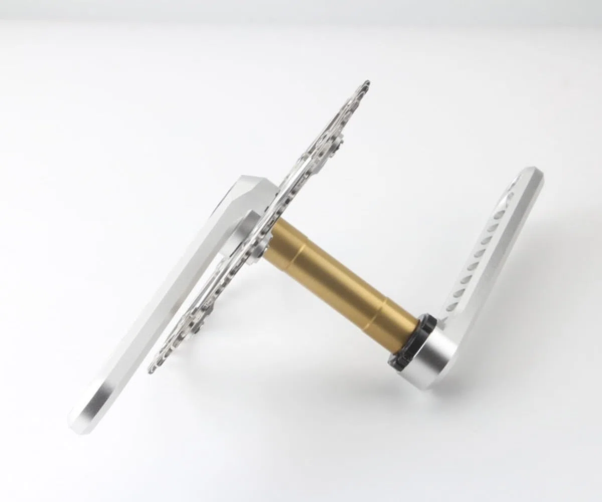 Pédalier intégré Creux pour vélo de Route, 165 à 175 mm, entraxe 130 BCD, Plateau Unique 48/52 Dents, Alliage, pour 8 ou 12 Vitesses, avec boîtier de pédalier.