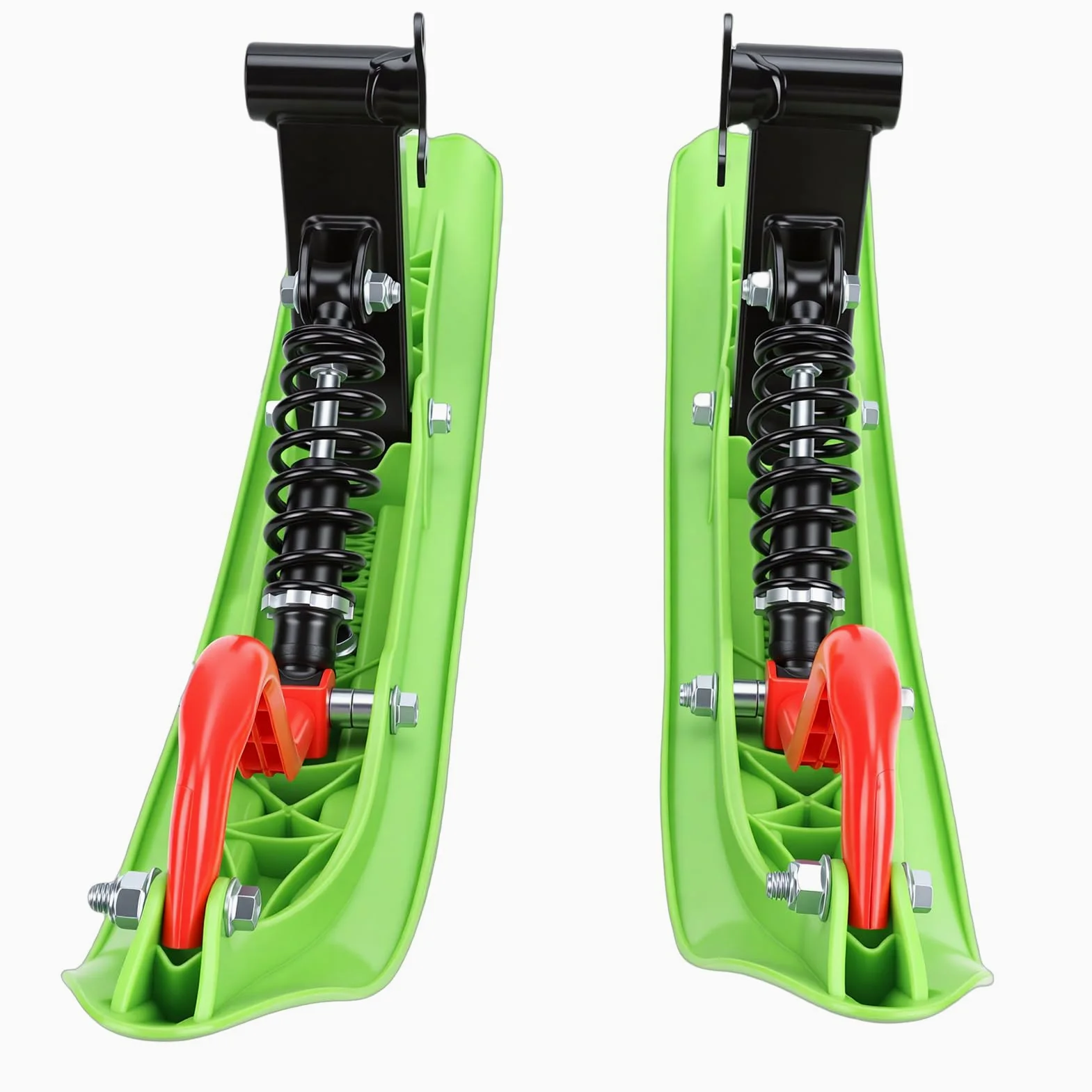 Luge Avant pour VTT avec Frein à Disque, Skis de Motoneige Antidérapants Robustes, Planche de Luge à Neige pour VTT à Traction Améliorée pour Conditions Difficiles, ABS + Métal