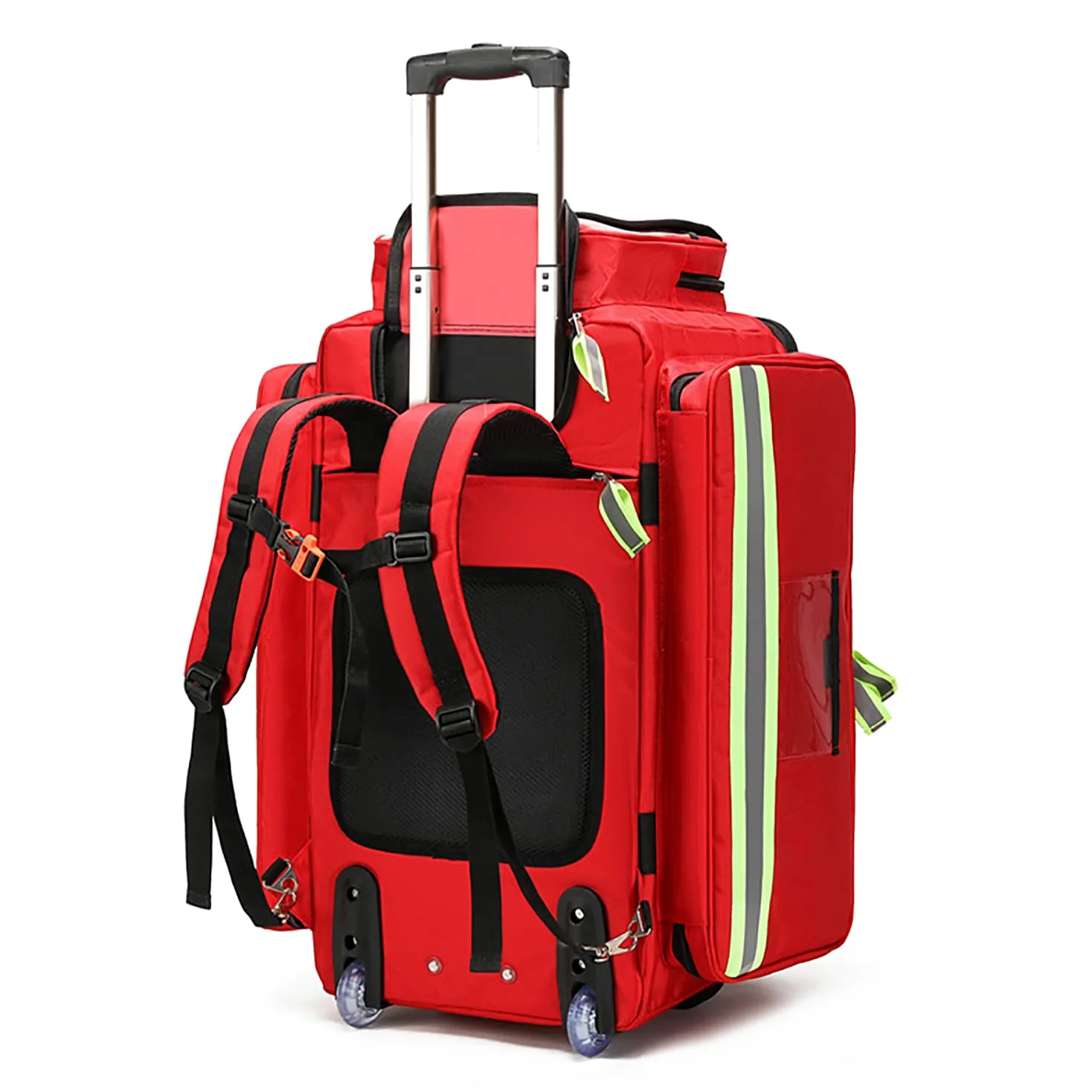 Trousse de premiers secours Sac à roulettes de grande capacité Sac médical à roulettes Sac de premiers intervenants Sac de voyage portable d'urgence médicale Sac de voyage vide avec compartiments