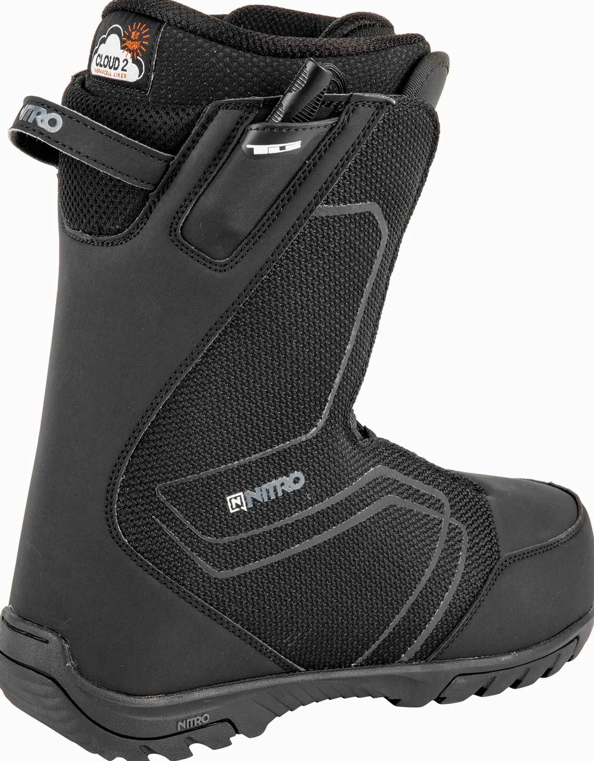 Nitro Snowboards Herren Sentinel TLS '23 All Mountain Freestyle Schnellschnürsystem Günstig Boot Snowboardboot, Bottes Hommes, True Black, MP 25.0 // EU 38 2/3 // US 7