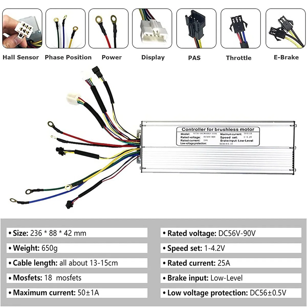 20 ", 24", 26 ", 27,5", 28 ", 29", 700c Kit de Conversion de vélo électrique pour Roue Avant Kit de Conversion de vélo électrique Kit de vélo électrique avec écran LCD 48V/500W-24inch