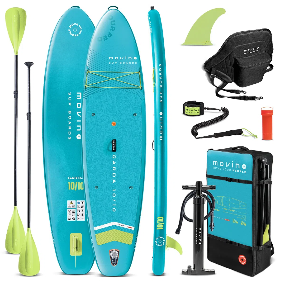 Movino Garda Allround 10'10 Sup Stand Up Paddling Board Set Planche de Stand Up Paddle Gonflable Légère Pagaie de Stand Sup Boards Et Accessoires Eau Sport 330 cm