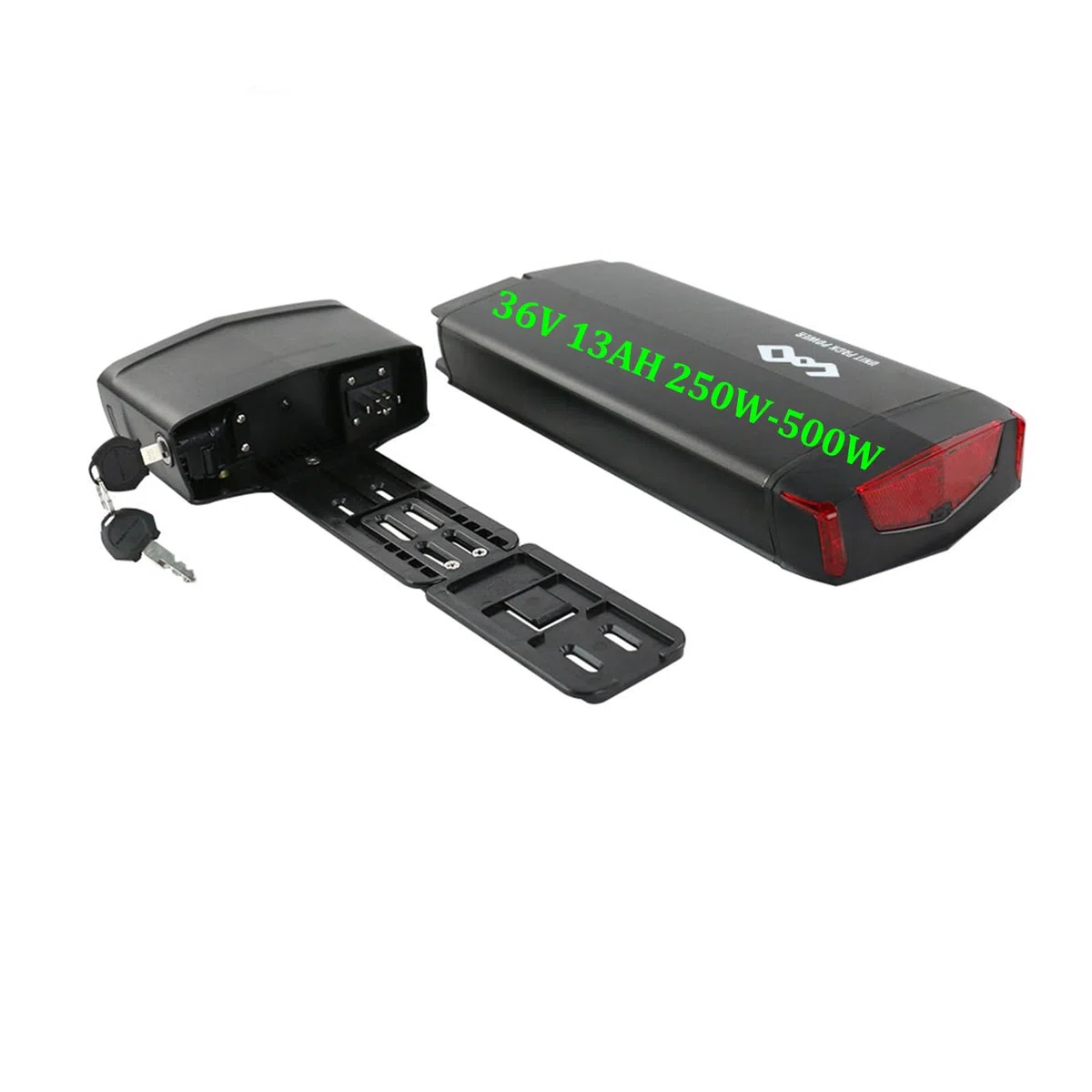 UPP Batterie de vélo de Porte-Bagages arrière pour vélo électrique/vélo électrique - Batterie au Lithium-ION pour 1000W 750W 500W Bafang Tongsheng et Autre Moteur(avec Chargeur,48V 36V)
