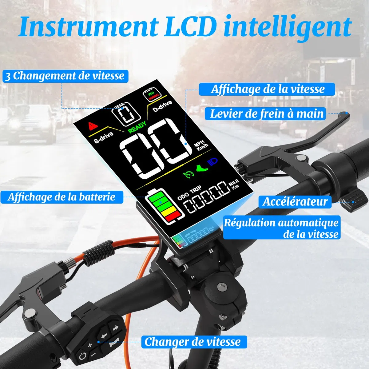 JOYOR Trottinette Electrique Adulte Sportive Professionelle S8S Double Moteurs 2 * 600W Batterie 48V 26Ah Trotinette Electrique Autonomie70-90KM Double Suspension, Noir