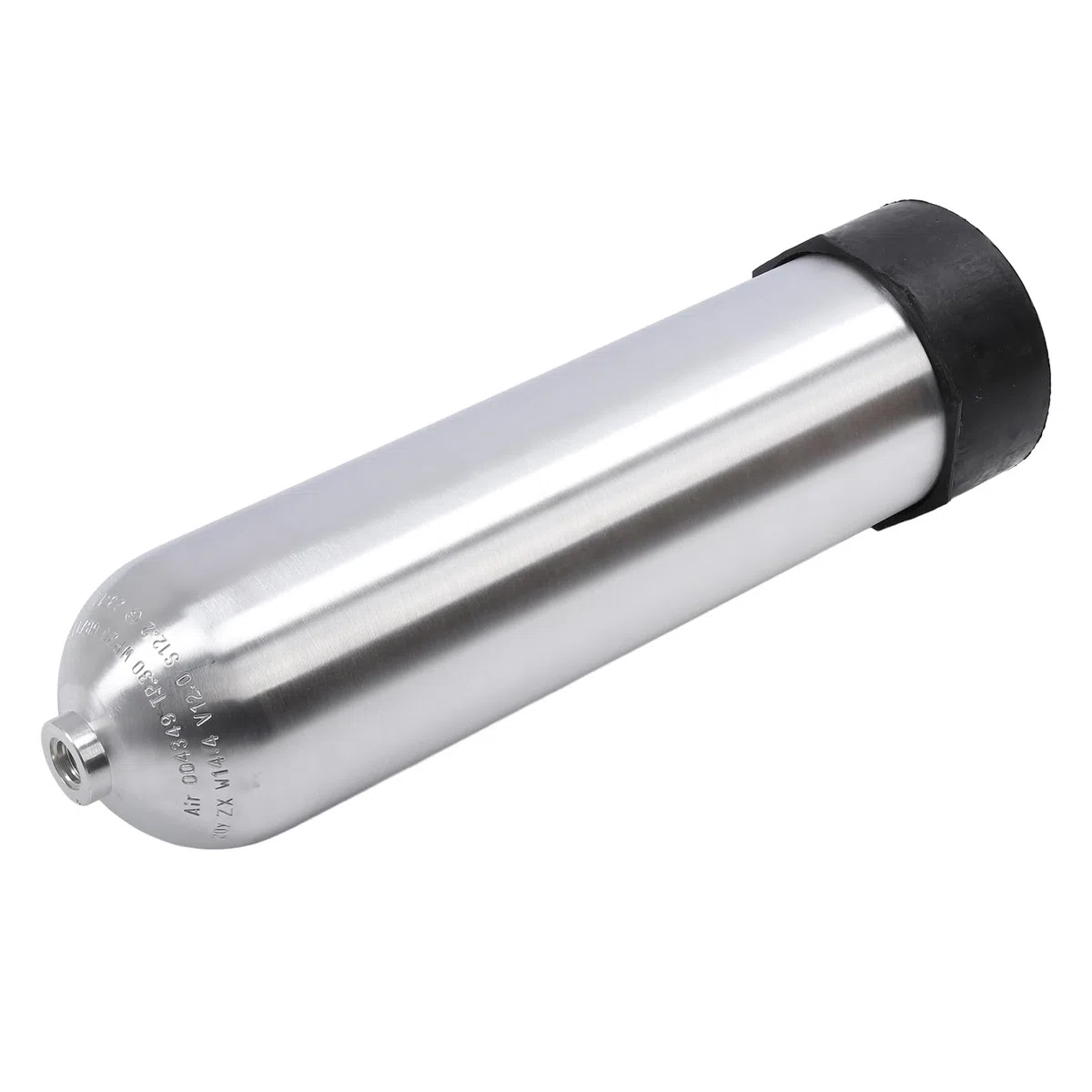 Bouteille de plongée Professionnelle 12 L en Alliage d'aluminium Poli, Haute Pression, Portable, avec raccord de Valve et Base.