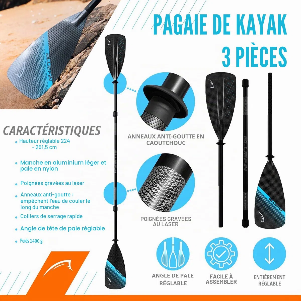 Bluefin Scout and Ranger Inflatable Kayak Inflatable Canoe Alternative Available in Two Sizes - Scout 1 Person Kayak and Ranger 2 Person Kayak