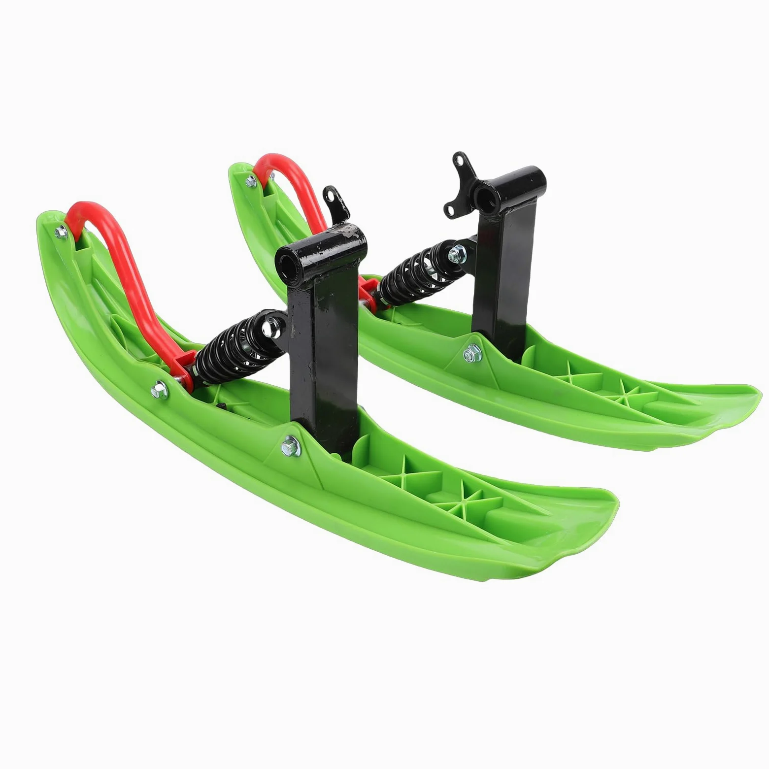 Luge Avant pour VTT avec Frein à Disque, Skis de Motoneige Antidérapants Robustes, Planche de Luge à Neige pour VTT à Traction Améliorée pour Conditions Difficiles, ABS + Métal