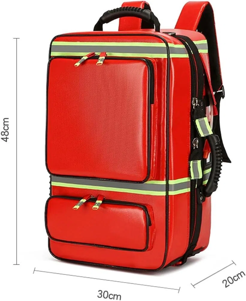 Kit de premiers secours, trousse médicale à rouleau vide, trousse de premiers secours de grande capacité avec compartiments, convient pour les infirmières à domicile