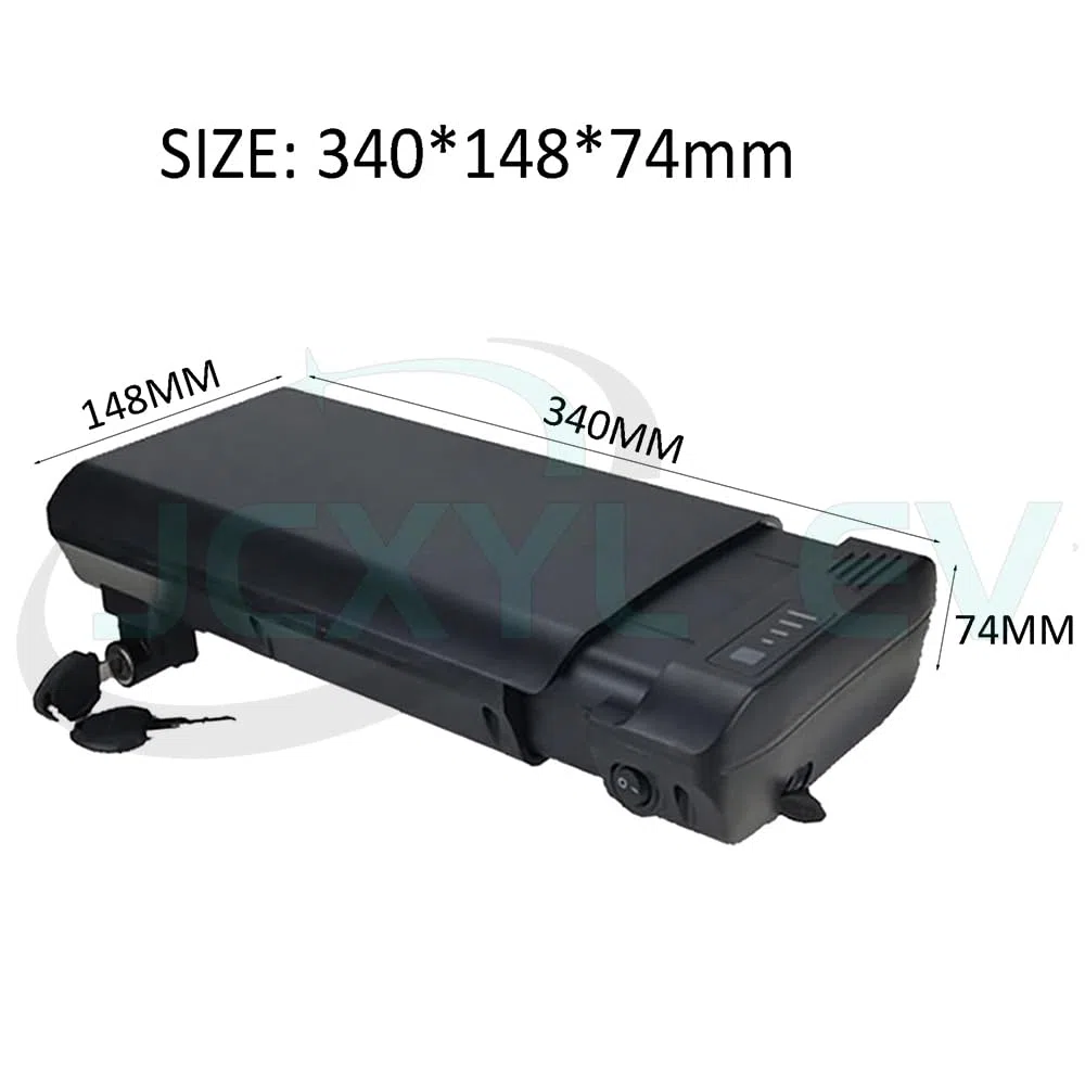 Batterie Lithium 36V/24V pour Porte-Bagages arrière de vélo électrique