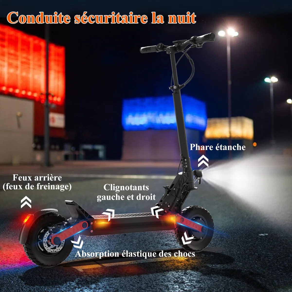 JOYOR Trottinette Electrique Adulte Sportive Professionelle S8S Double Moteurs 2 * 600W Batterie 48V 26Ah Trotinette Electrique Autonomie70-90KM Double Suspension, Noir