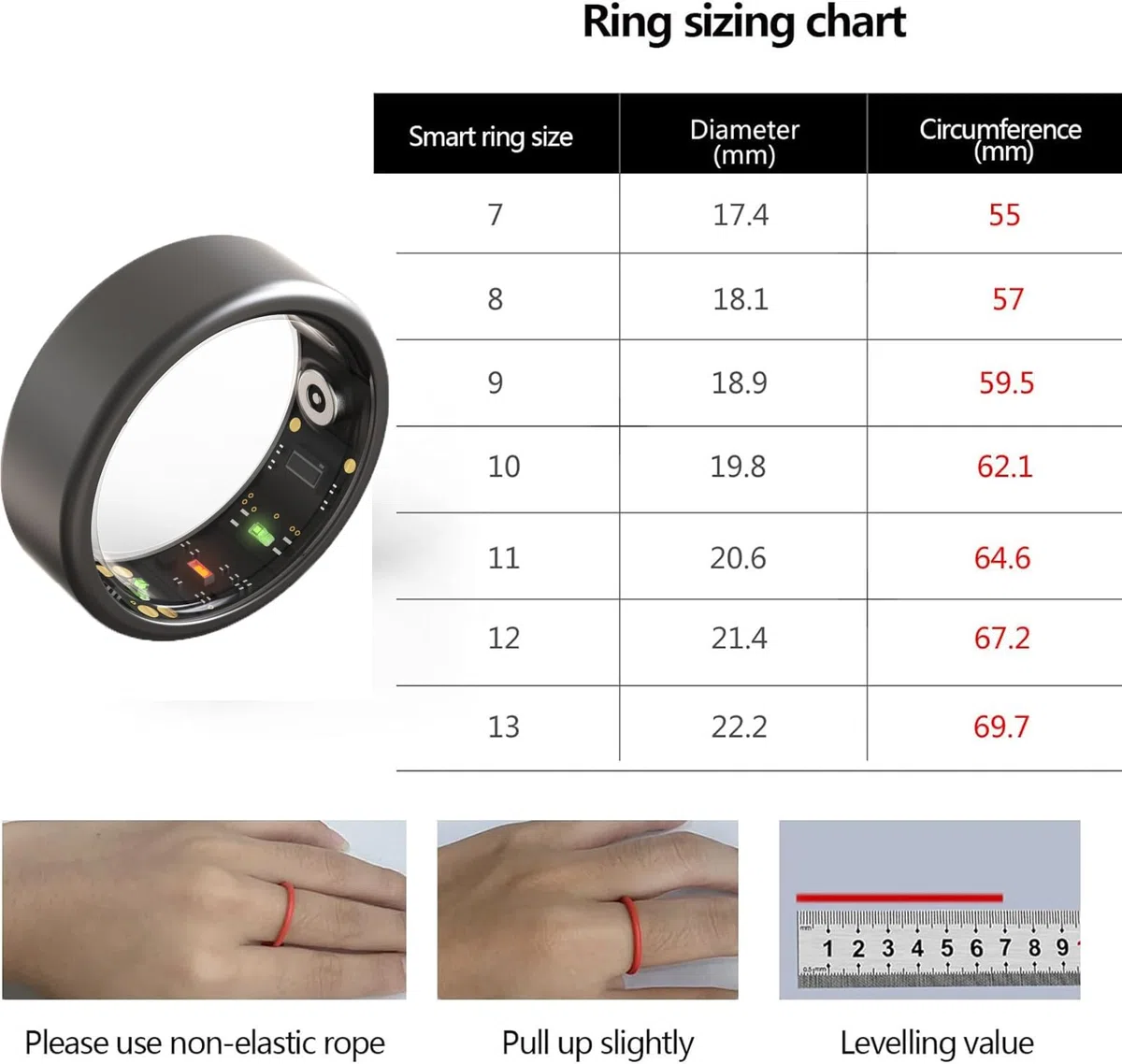 Bracelet connecté avec moniteur de fréquence cardiaque, suivi du sommeil, calcul des calories, étanchéité IPX8 pour homme et femme